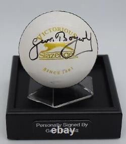 Geoff Boycott Signé Cricket Autograph Ball Présentoir Angleterre Aftal & Coa