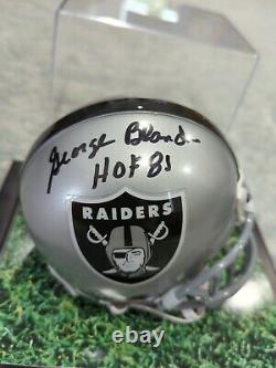 George Blanda & Jim Otto Raiders Signé Mini Casques Hof Cao Vitrines Incl