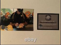 Green Bay Packers Aaron Rodgers Et Brett Favre Autographié Mini Casque Avec Coa