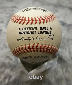Hank Aaron Hand-signé Rawlings Baseball Officiel Avec Coa & Display Case Braves