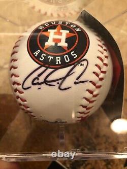 Houston Astros Carlos Correa Baseball signé certifié avec COA et affichage