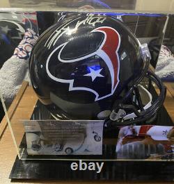 JJ Watt-Texans Casque de taille réelle signé autographié, Photo, Vitrine et COA