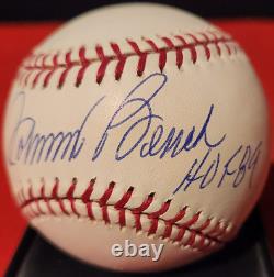 JOHNNY BENCH HOF 89 SIGNE AUTOGRAPHE OML RAWLINGS BASEBALL Avec BOÎTIER D'AFFICHAGE ET COA