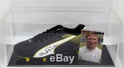 Jack Charlton Signé Autograph Football Boot Display Case Leeds Utd Aftal Coa