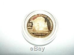 Jamestown 400e Anniversaire D'or Commémorative 5 $ Proof Coin Coa, Cas D'affichage