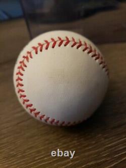 Jeff Bagwell A SIGNÉ BASEBALL HOF MLB Astros SANS COA avec boîtier d'affichage TH