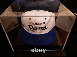 Jérôme Bettis Signé La Rams Cap + Display Case + Coa