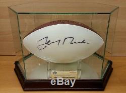 Jerry Rice Autographed Football San Francisco 49ers Signé Avec Présentoir & Coa