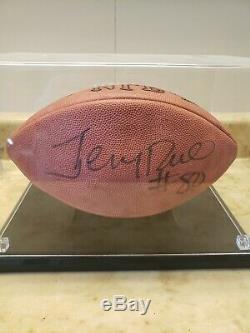 Jerry Rice Sf 49ers Authentique Ballon De Football Autographié Par Wilson Avec Présentoir Coa