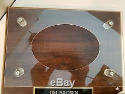 Jim Brown # 32 Signé Wilson NFL Football Avec Affichage De Cas Browns Tuff Stuff Coa