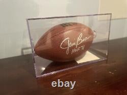 Jim Brown A Autographié Wilson Football Avec Coa Avec Boîtier D'affichage