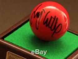 Jimmy White, Vitrine D'autographes Signée Snooker Ball Coa