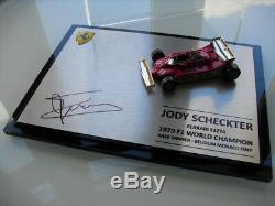 Jody Scheckter Valise Coa Proof 1/3 Ferrari 312 T4 1979 Signée À La Main