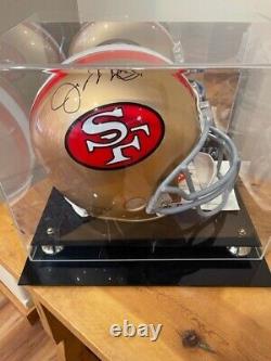 Joe Montana Autographié 49ers Casque Avec Vitrine, Coa. État Parfait