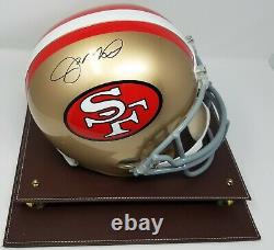 Joe Montana Signé San Francisco 49ers F/s Helmet Jsa Coa 777 Display Case