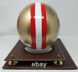 Joe Montana Signé San Francisco 49ers F/s Helmet Jsa Coa 777 Display Case
