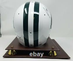 Joe Namath A Signé New York Jets Tb Tk F/s Helmet Jsa Coa 897 Display Case
