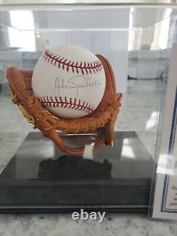 Johan Santana Baseball Autographié Avec Vitrine À Gants. Y Compris L'aco. Navire Libre