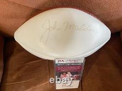 John Madden a signé un ballon de football autographié JSA COA Oakland Raiders avec une vitrine d'affichage