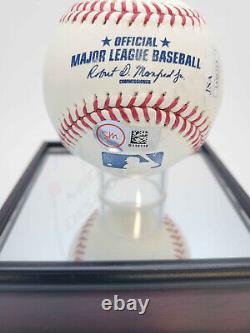 Jon Lester Autographié Rawlings Oml Mlb Baseball Coa Jsa Avec Cas De Mahogany