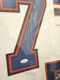 Josh Allen a signé un affichage encadré personnalisé de 34 x 42 maillot des Buffalo Bills avec certificat d'authenticité JSA.