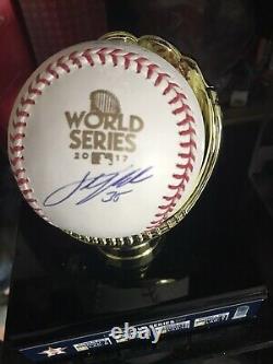Justin Verlander A Signé La Série Mondiale De Baseball 2017 Avec Display Case. Jsa Coa