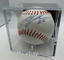 Justin Verlander Autographié Mlb Baseball Authentifié Avec Boîtier D'affichage & Coa