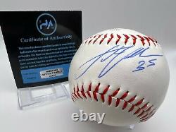 Justin Verlander Autographié Mlb Baseball Authentifié Avec Boîtier D'affichage & Coa