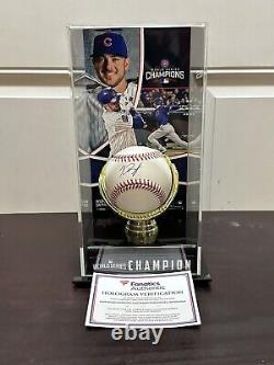 Kris Bryant Champion de la Série mondiale Chicago Cubs Balle de baseball signée en affichage avec COA