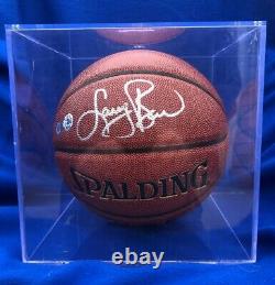 Larry Bird Celtics Signé Autographed Spalding Basketball Coa And Display Case