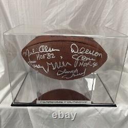 Le redoutable quatuor de la Rams signe un ballon de football NFL avec JSA Coa et étui de présentation