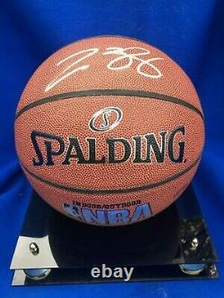 Lebron James Lakers Signé Autographié Spalding Basketball Coa Et Vitrine