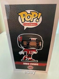 Les Tampa Bay Buccaneers Mike Evans ont signé Funko Pop avec un boîtier d'affichage rigide BECKETT COA
