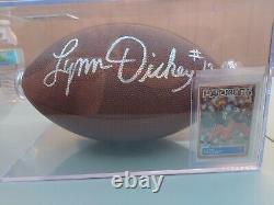 Lynn Dickey Signé Wilson NFL Football (psadna Itp Coa) Avec Affichage