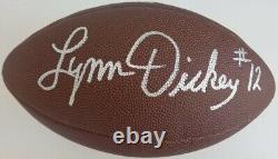 Lynn Dickey Signé Wilson NFL Football (psadna Itp Coa) Avec Affichage