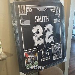 Maillot authentique encadré d'Emmitt Smith avec certificat d'authenticité