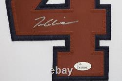 Maillot blanc des Braves signé et encadré par Tom Glavine avec certificat d'authenticité JSA COA (D2-L)