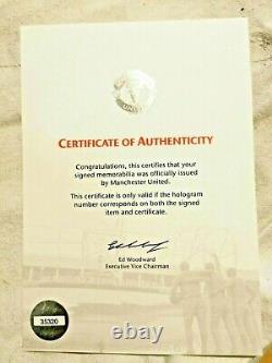 Maillot de football Manchester United 2019/2020 signé avec boîtier d'affichage et certificat d'authenticité du club