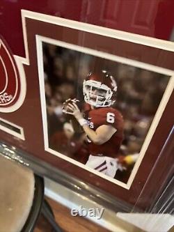 Maillot encadré authentique avec autographe de Baker Mayfield, COA Heisman Sooners