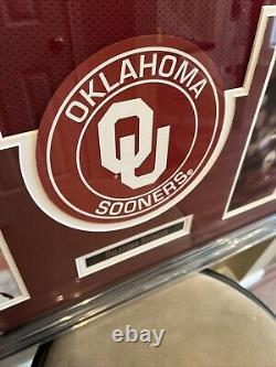 Maillot encadré authentique avec autographe de Baker Mayfield, COA Heisman Sooners