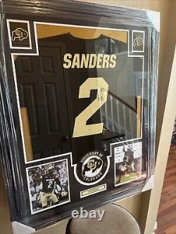 Maillot encadré avec autographe authentique de Shedeur Sanders COA PSA Colorado Buffalos