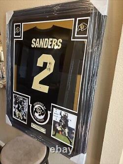 Maillot encadré avec autographe authentique de Shedeur Sanders COA PSA Colorado Buffalos