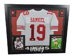 Maillot encadré signé DEBO SAMUEL SF 49ERS 35x43 Authentique avec certificat d'authenticité COA JSA