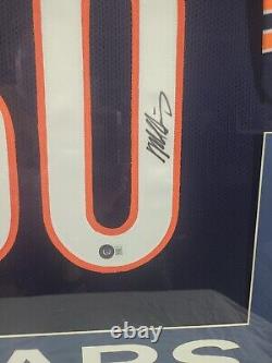 Maillot encadré signé de MIKE SINGLETARY des Chicago Bears 35x43 Authentique COA Beckett