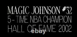 Maillot jaune des Lakers de Magic Johnson autographié et encadré avec certificat d'authenticité de Beckett