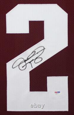 Maillot maroon A&M signé par Johnny Manziel encadré avec certification d'authenticité PSA COA