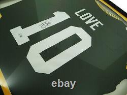 Maillot personnalisé signé par Jordan Love des Green Bay Packers encadré avec un certificat d'authenticité de BAS