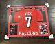 Maillot Signé/autographié Des Atlanta Falcons De Michael Vick Encadré Avec Certificat D'authenticité Beckett