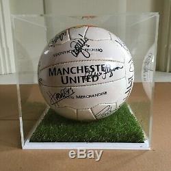Manchester United 2003 Squad Signé Football Display Case & Coa Sir Alex