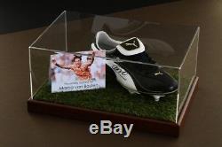 Marco Van Basten Signé Football Boot Présentoir Pays-bas Pays-bas Autograph Coa
